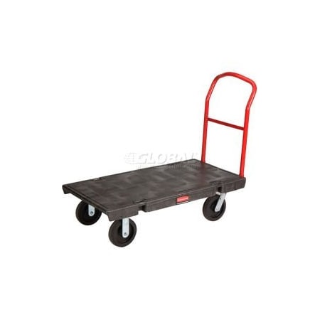 Rubbermaid Commercial Rubbermaid FG443600BLA Plastic Deck Platform Truck 48 x 24 2000 Lb Capacity FG443600BLA